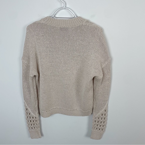 3.1 Philip Lim Crewneck Pullover With Engineered Pointelle Stitch Size Medium - Picture 10 of 10